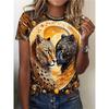 Summer Casual Women's T Shirt Cartoon Cute Cat Printed O Neck Short Sleeve Women's Outdoor Loose TShirt Tops Elegant Clothing