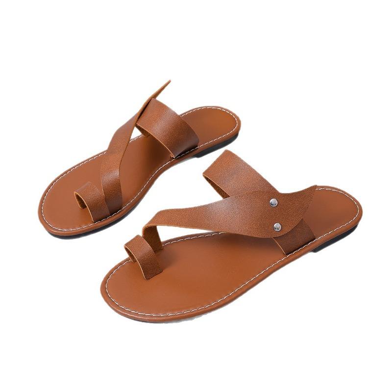 New Style Flat Shoes - Women's Large Size Casual Beach Flip-flops