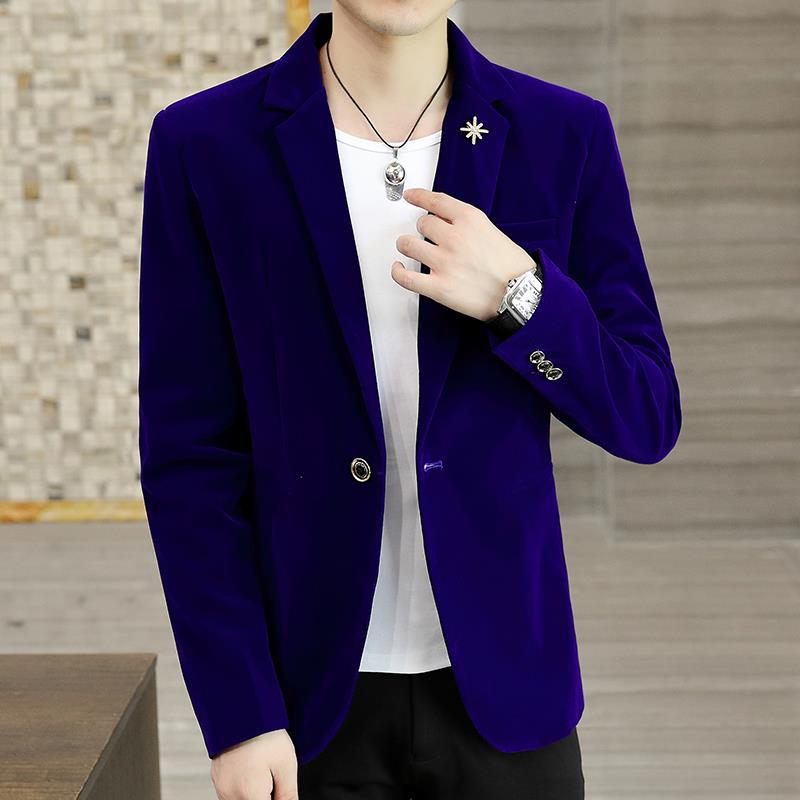 Abito nuovo stile uomo casual versione coreana slim fit singolo top gioventù bella personalità piccolo abito cappotto tendenza