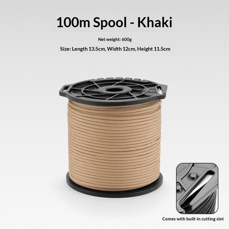 9-Strang Paracord Seil 100m Rolle Geflochtene Outdoor Camping Zelt Abspannleine Strapazierfähige Lanyard Für Wandern Überleben DIY Bastelgebrauch