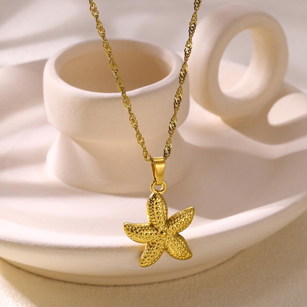 

Gold Color Seashell Necklace For Women Charm Shell Choker Necklaces Waterproof Stainless Steel Beach Jewelry Accessories Gifts