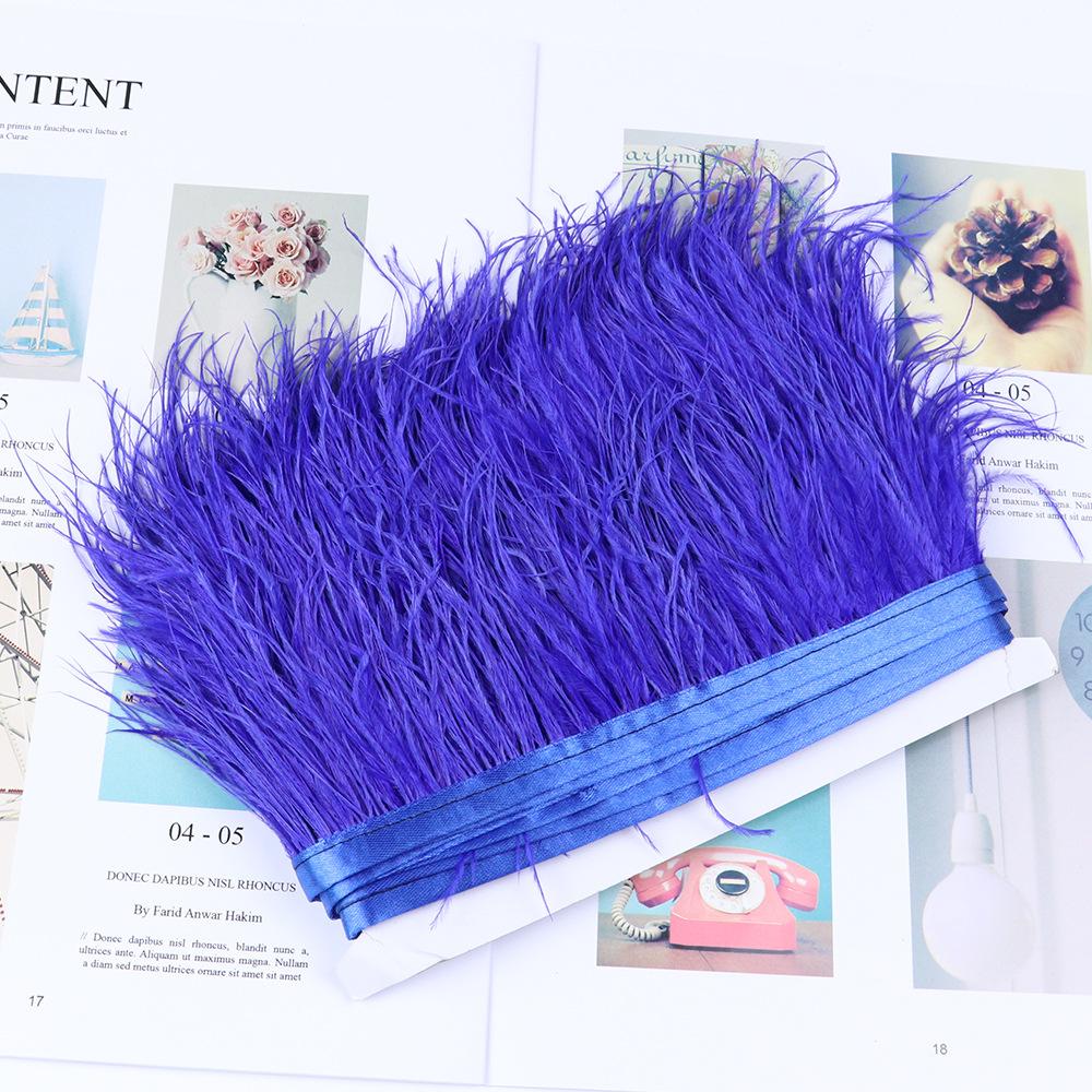 Ostrich Feather Edge 6 -8cm Decorative Wedding Diy Accessories Evening Dress Edge 