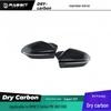 Bullhorn Rearview Mirror Cover for BMW 5 Series G60/G61/G68 & 7 Series G70 In Modified Dry Carbon Fiber.