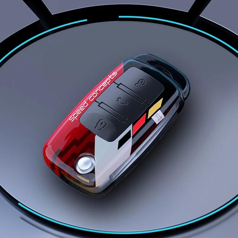 Ochronne Etui na Kluczyk Samochodowy Do Volkswagen Polo Passat B5 Golf 4 5 6 Mk5 Mk6 Eos Bora Beetle Tsi Nowe Etui Pokrowiec z Włókna Węglowego ABS