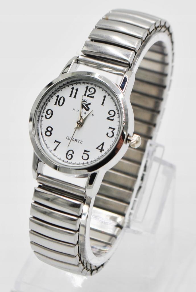Montre Homme et Femme Confortable, Étendue, Sur un Bracelet Élastique, Bracelet Doré, Senior