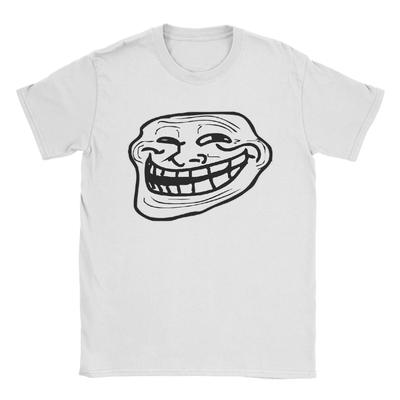 Creative Troll Face Memes Funny T-Shirt for Men Round Neck 100% Cotton T Shirt Comic Humor Short Sleeve Tees Printed Clothing