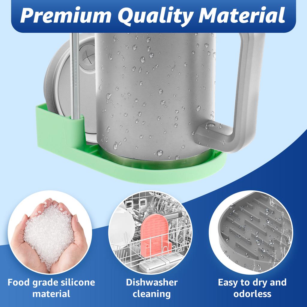 3Pcs Silicone Bottle Drain Rack Nonslip Water Bottle Drying Rack Portable Water Cup Accessories Space-Saving Kitchen Organizer