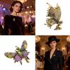 Retro Brooch Butterfly Corsage Pin Jewellery Piece For Women And Men Lightweight Alloy Chest Decoration Gift
