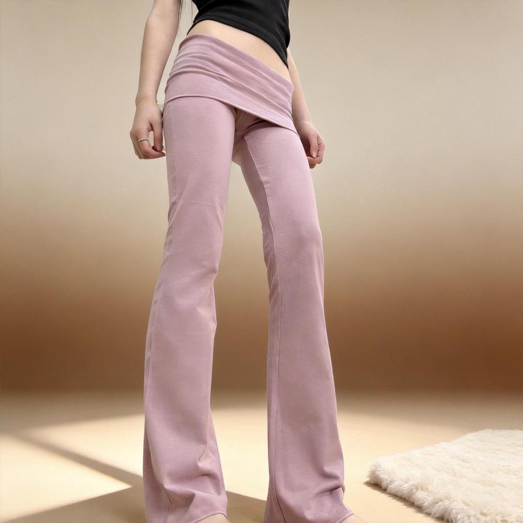 Skims Women's Slim Fit Cotton Jersey Casual Pants - Sexy, Fashionable, Solid Color, Comfortable, Versatile, Long Style