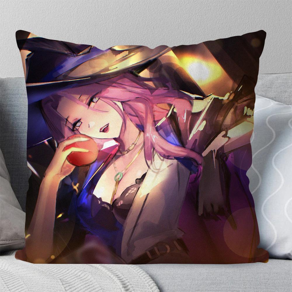 Jade Honkai Star Rail Anime Pillow Case Square Pillow Bedroom Sofa Leisure Comfort Cushion Car Living Room Home Decoration 40X40