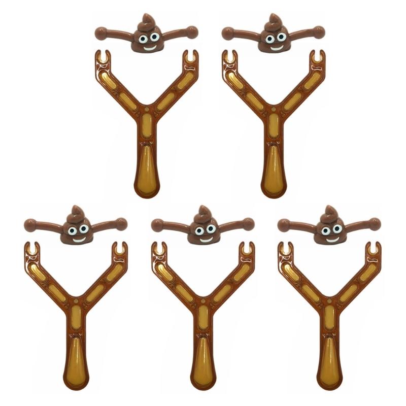 

Decompression Toy Funny Catapult Launches Poop Toy Slingshots Poop Antistress Practice Elastic Flying Excrement Sticky 1 коричневий