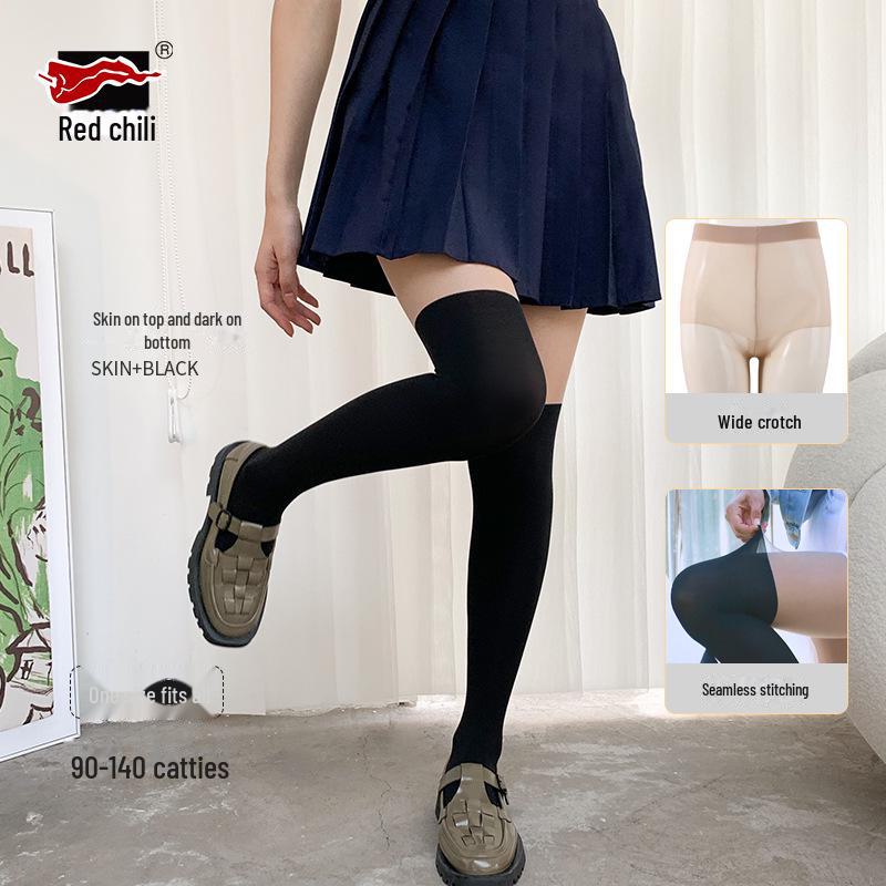 

Сексуальные бархатные колготки Spliced Red Pepper - противоскользящий шелк, весенние/осенние утягивающие носки JK Style для женщин