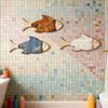 3Pcs/Set Wooden Fish Wall Decor Coastal Wall Art Fish Rustic Fish Wall Art Decoration for Bathroom Bedroom Ocean-Themed Room Lake House