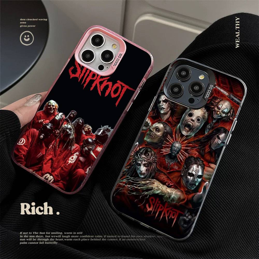 Slipknot Band Phone Case Color Silver Shell For IPhone 17 16 15 14 13 12 11 Pro Max Plus