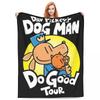 Throw Blanket Dog Man Dogman And Friend Micro Fleece Blanket Four Sizes Cartoon Portable Suitable For Sofa AntiPilling Blanket