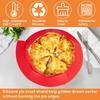 CARGEN Pie Crust Shield, Adjustable Pie Crust Covers for Edges of Pie Silicone Pie Crust Protectors when Baking Pie Baking Accessories 2 Pieces Red