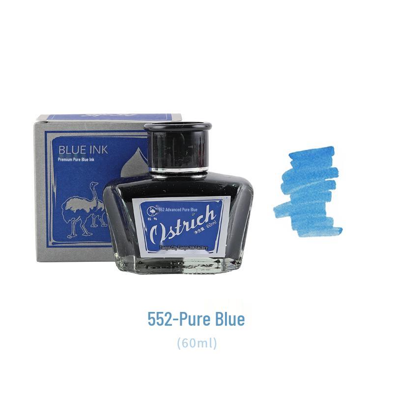 Ostrich Ink Series: Set of 3 Waterproof, Erasable Fountain Pen Inks - Red, Black, Pure Blue