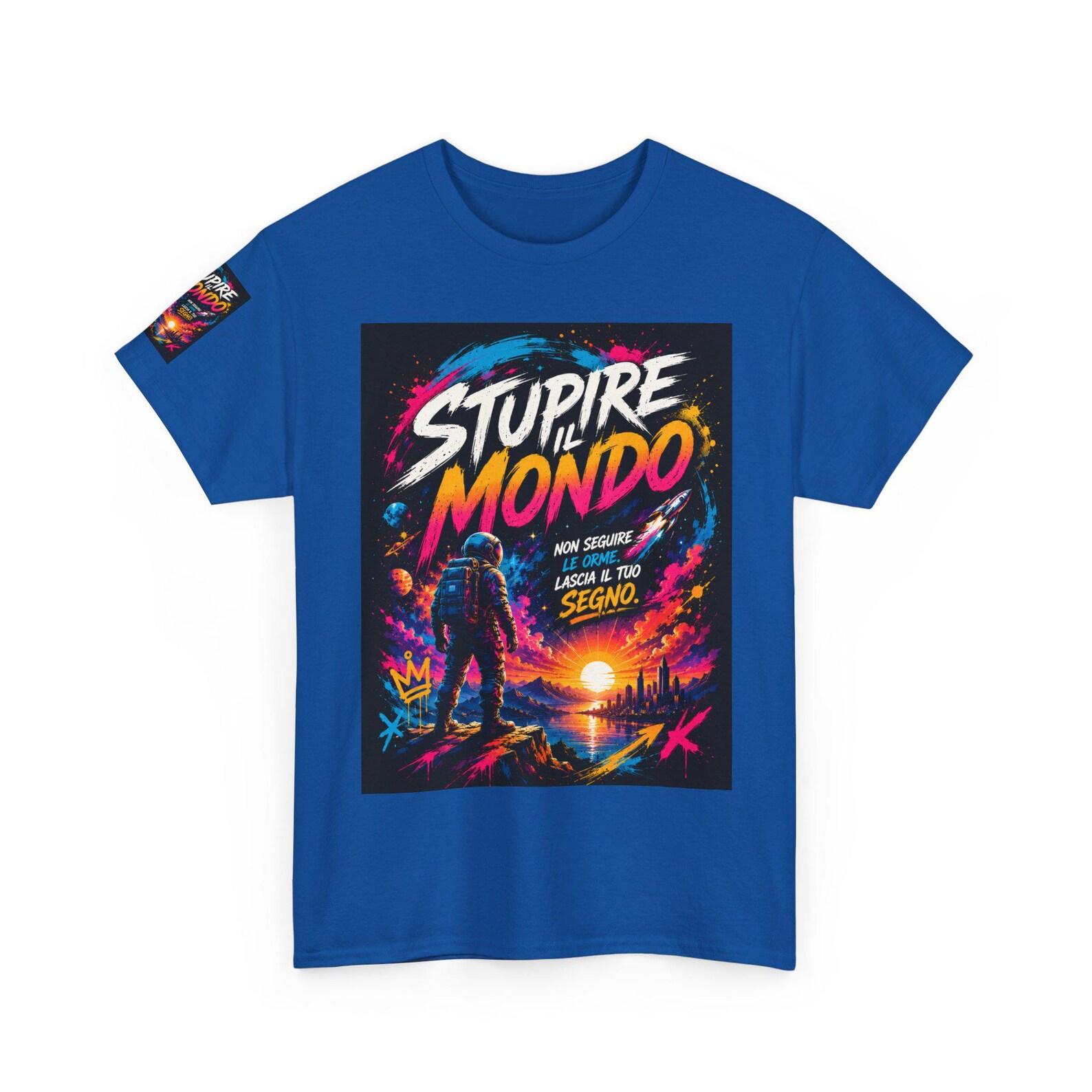 Amaze the World Graphic Tee | Retro Astronaut Sunset Design S