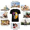Funny Skull Smile Print Short Sleeve Unisex Trendy Casual Top Pure cotton T-shirt