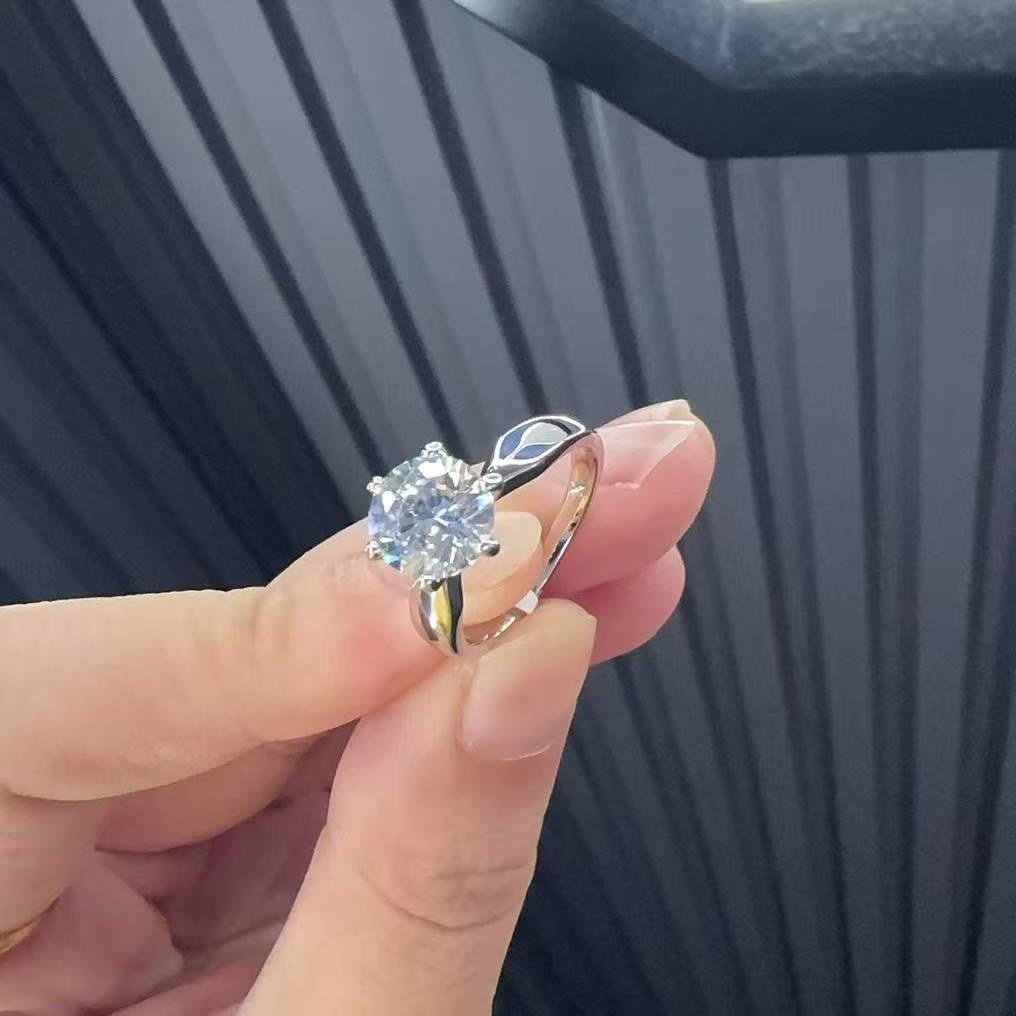 18K Electroplated Large Zircon Diamond Ring: Elegant, Non-Fading, Versatile Wedding Band for Women