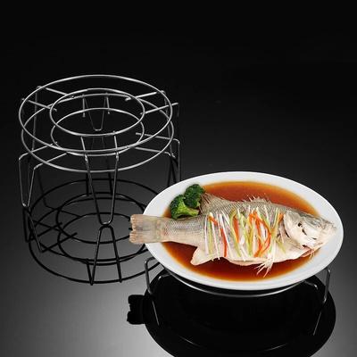 Stainless Steel Round Steaming Rack Steamer Multifunctional Dumplings Steamed Grid Household Kitchen Cooking Utensils