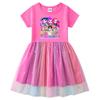 Vestido de Princesa de Manga Larga con Lentejuelas Arcoíris Kpop Demon Slayer para Niñas