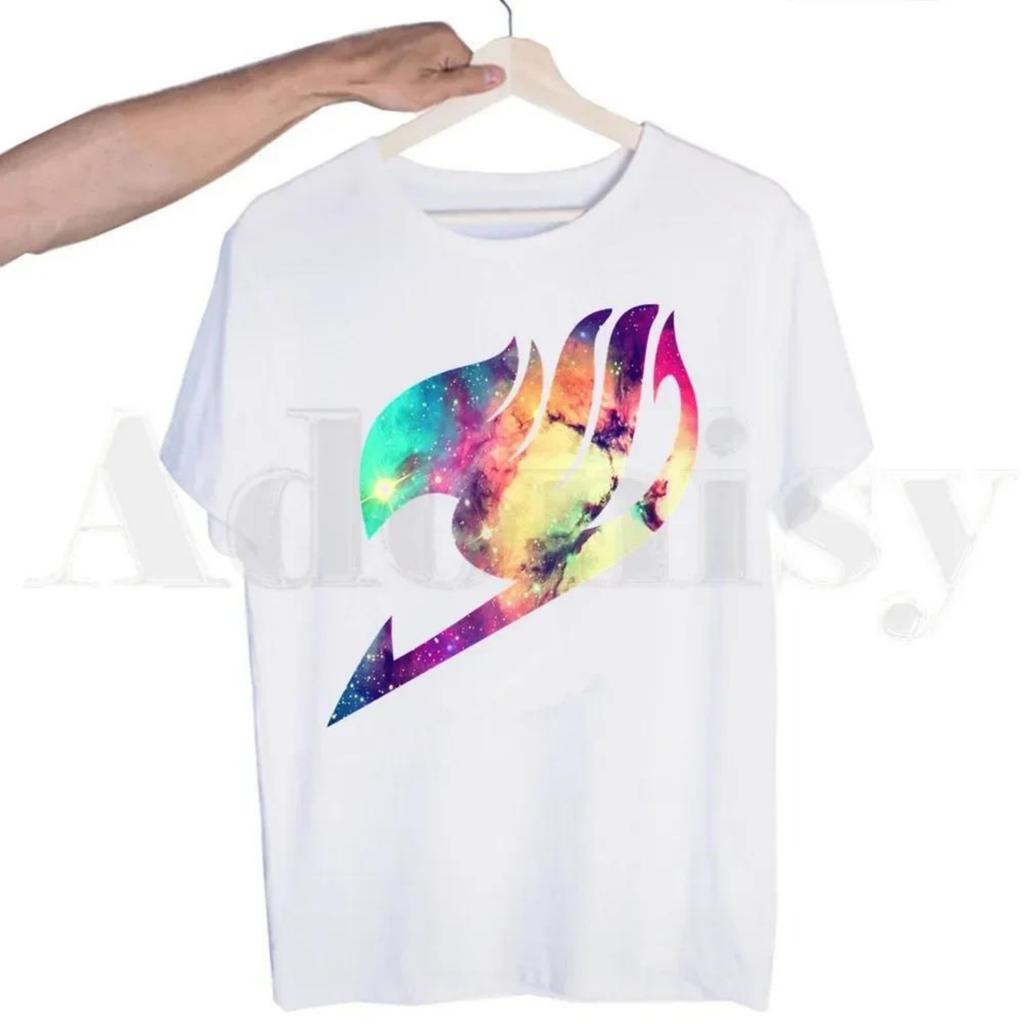 Fairy Tail Natsu Dragneel Lucy Heartfili Fairytail Ullzang Short Sleeves T-shirt Men Print T Shirt Men Tops Tees Men's T-shirt