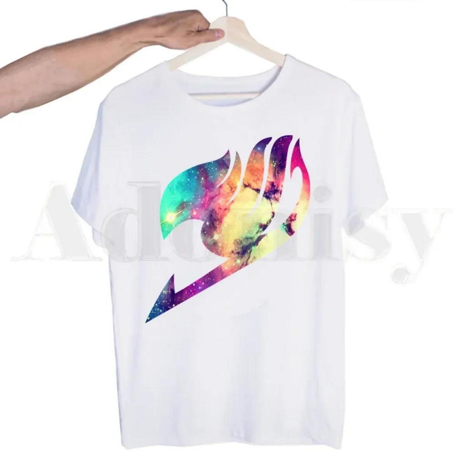 

Fairy Tail Natsu Dragneel Lucy Heartfili Fairytail Ullzang Short Sleeves T-shirt Men Print T Shirt Men Tops Tees Men s T-shirt S чёрный