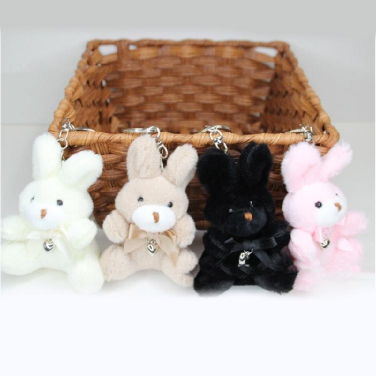 4 Colors Plush Stuffed Animal Rabbit Toy Pendant Keychain for Valentines Day