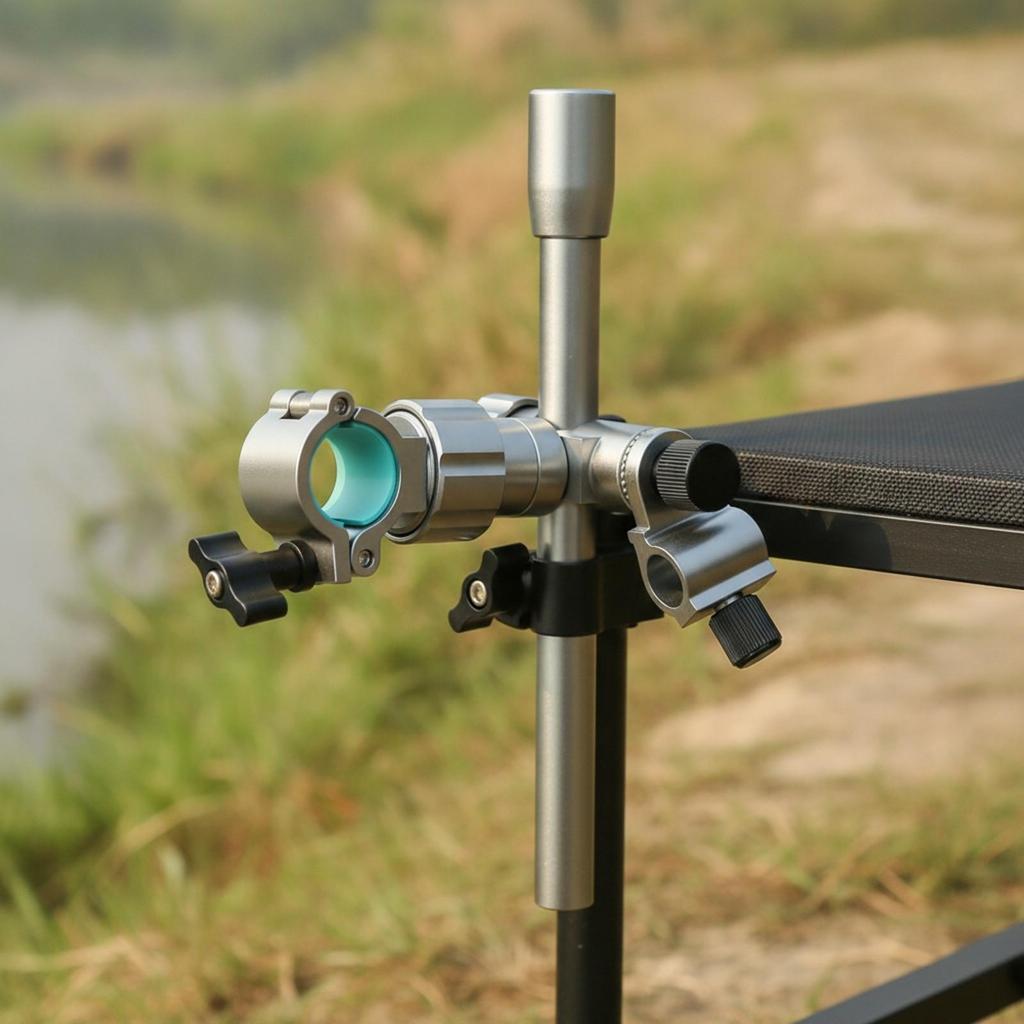 ScrewTightened Fishing Chair Clamp | Sturdy Aluminum Alloy, Knurled Adjustment Knob,