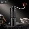 CLITON Hand-Crank Coffee Grinder, External Adjustable Scale Coffee Bean Grinder, Black