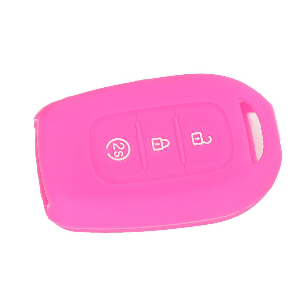 Jingyuqin 3 Buttons Silicone Remote Key Fob Case Cover For Renault Duster Sandero Logan Clio Captur Laguna Scen 2015 2016 2017