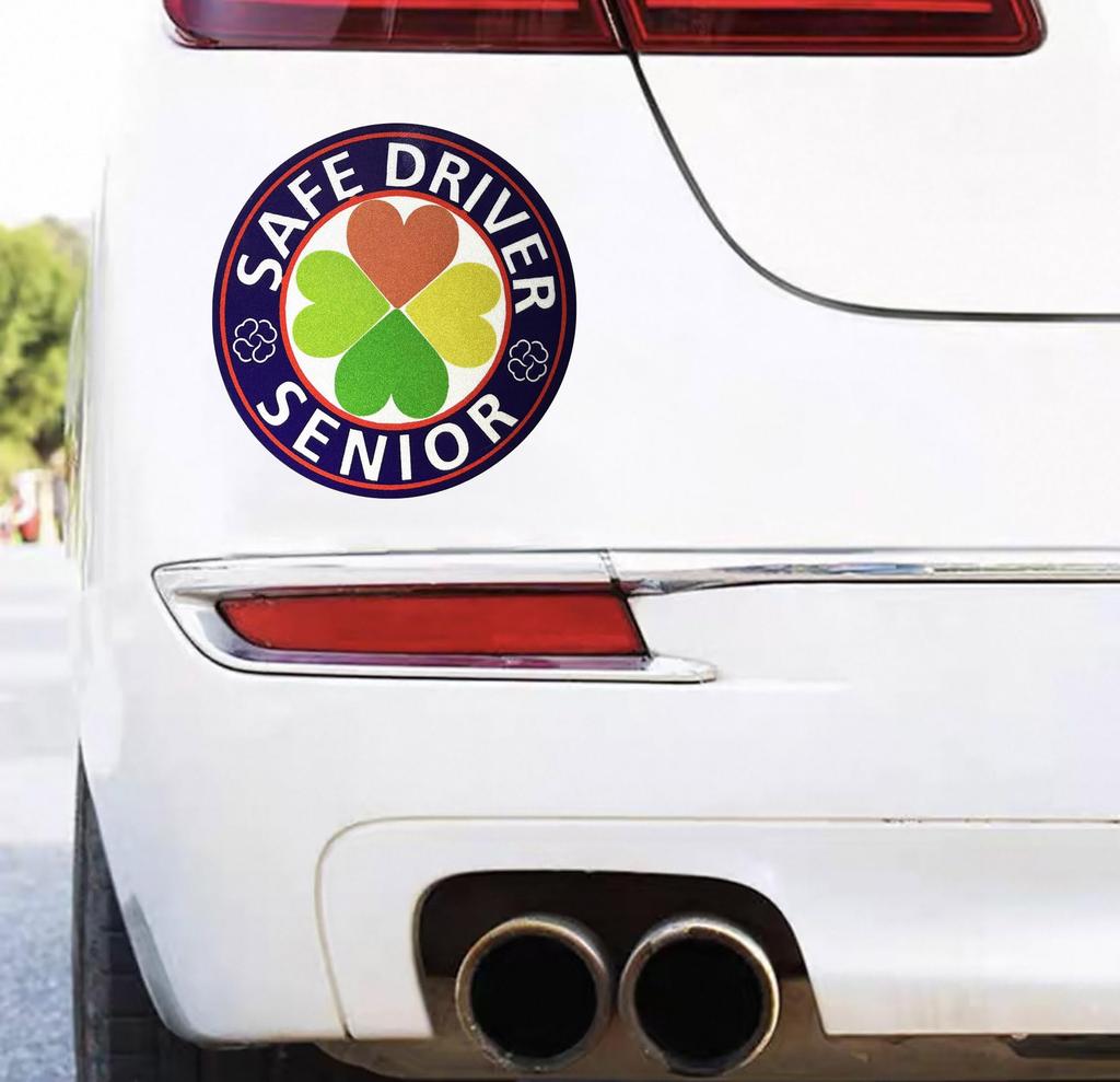 Elderly Driver's Mark Stylish, Safe Driving, Simple, Highly Weatherproof, Resistant, Strong Magnetic Sticker,
