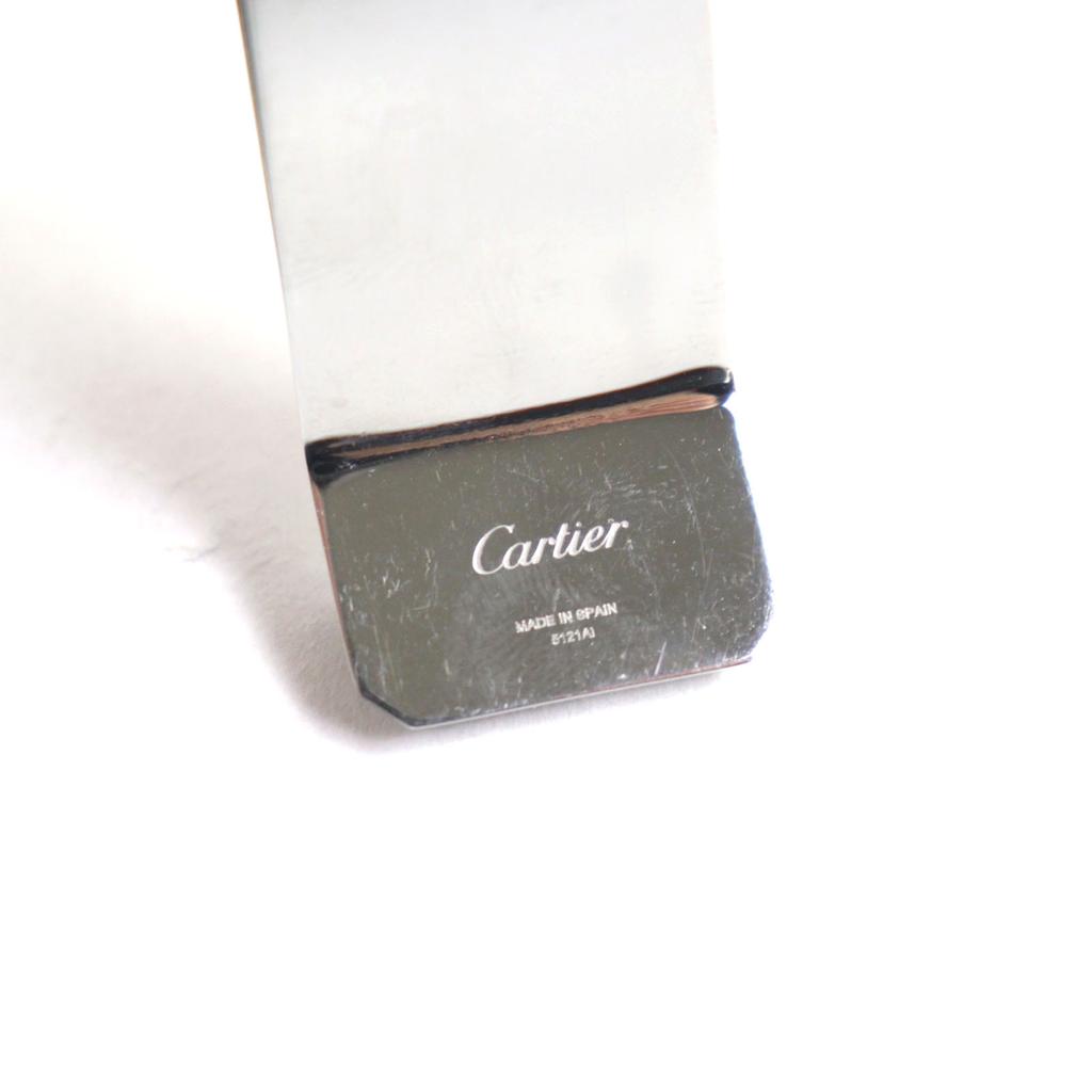 Very Good Cartier Money clip C de Cartier Decor Logo engraved Silver mens Used
