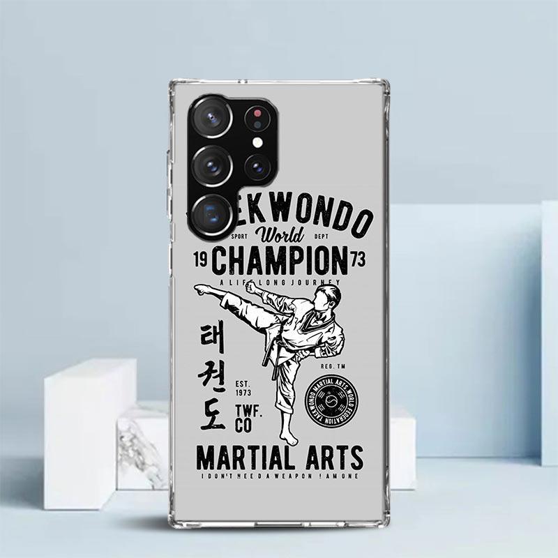 Kungfu Taekwondo Phone Case For Samsung Galaxy S24 S25 Edge S26 Ultra S22 S23 Plus S21 + S20 FE Soft TPU Back Cover Galaxy S22 S