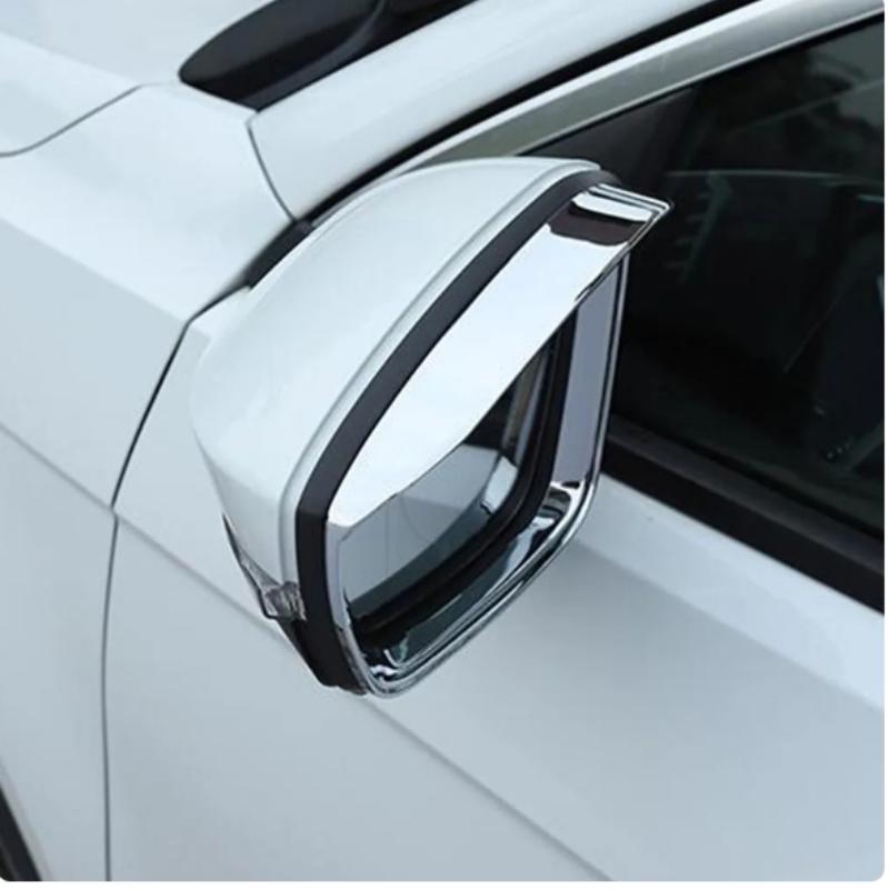 For Volkswagen T-ROC TROC 2017 2018    ABS Carbon Rearview Mirror Eyebrow Frame Cover Trims Car Styling Accessories