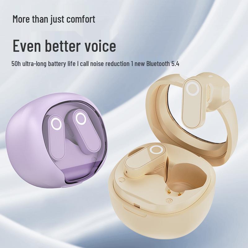 

New TWS Long-Wearing Mini Bluetooth Wireless Earphones: Painless Fit, Noise Reduction, High Sound Quality. Regular бежевий