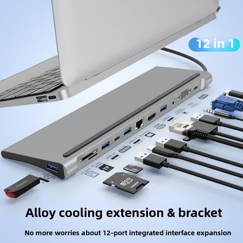 Multi Port USB C Hub 5 In 1 Type C To HDMI Ethernet USB Adapter for MacBook Laptop