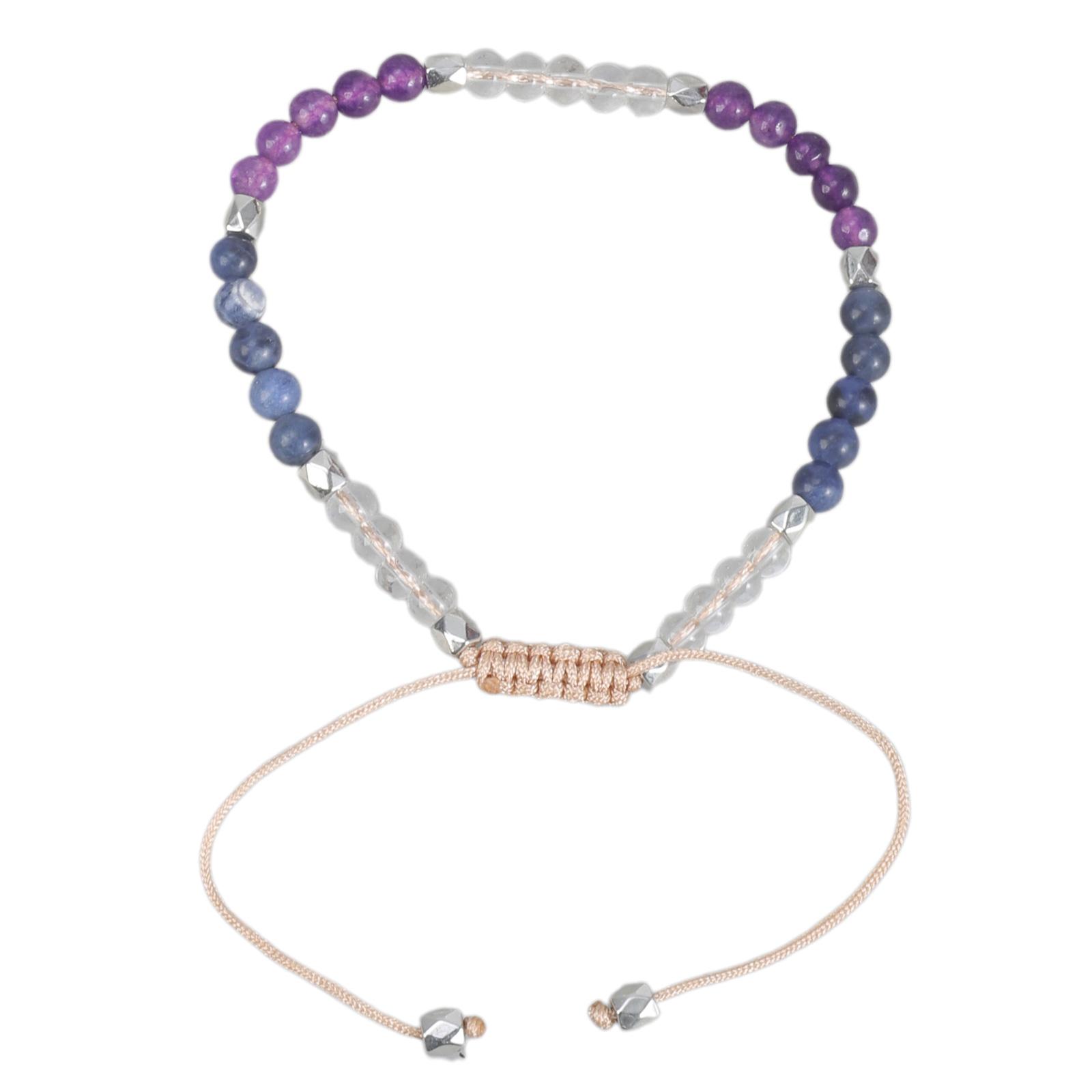 

Браслет із 7 бус із чакр із натурального каменю, плетена мотузка, лікувальний баланс, браслет, браслети з намистинами 2 мм, ручний ланцюжок для жінок T2