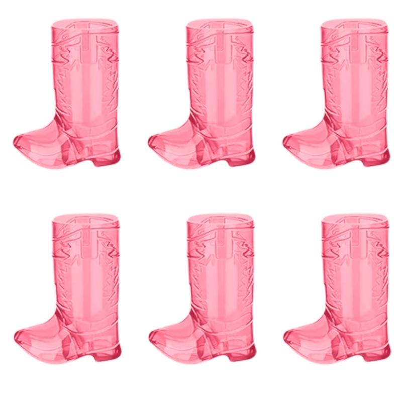 6Pcs Drinking Cups Plastic Shot Glasses Cowboy Boot Shape Plastic Party Cups Plastic Beer Cup Western Party Supplies