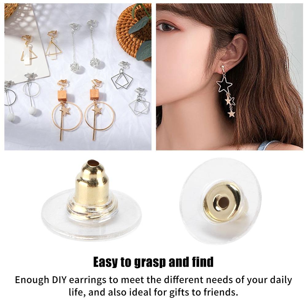 200pcs Soft Earring Stoppers Transparent Earring Backs Rubber Earring Backs  Studs Hoops