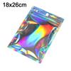 100Pcs Iridescent Zip Lock Bags Pouches Cosmetic Plastic Laser Iridescent Bags Holographic Makeup Bags Hologram Zipper Bags