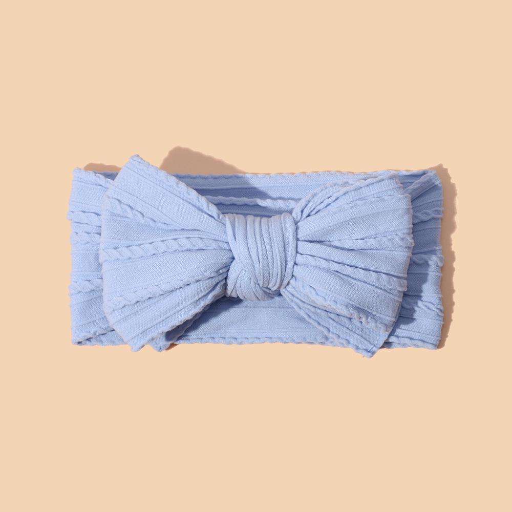 European & American Children's Double-Layer Bow Headband - Soft Nylon Infant Fontanel Protection 