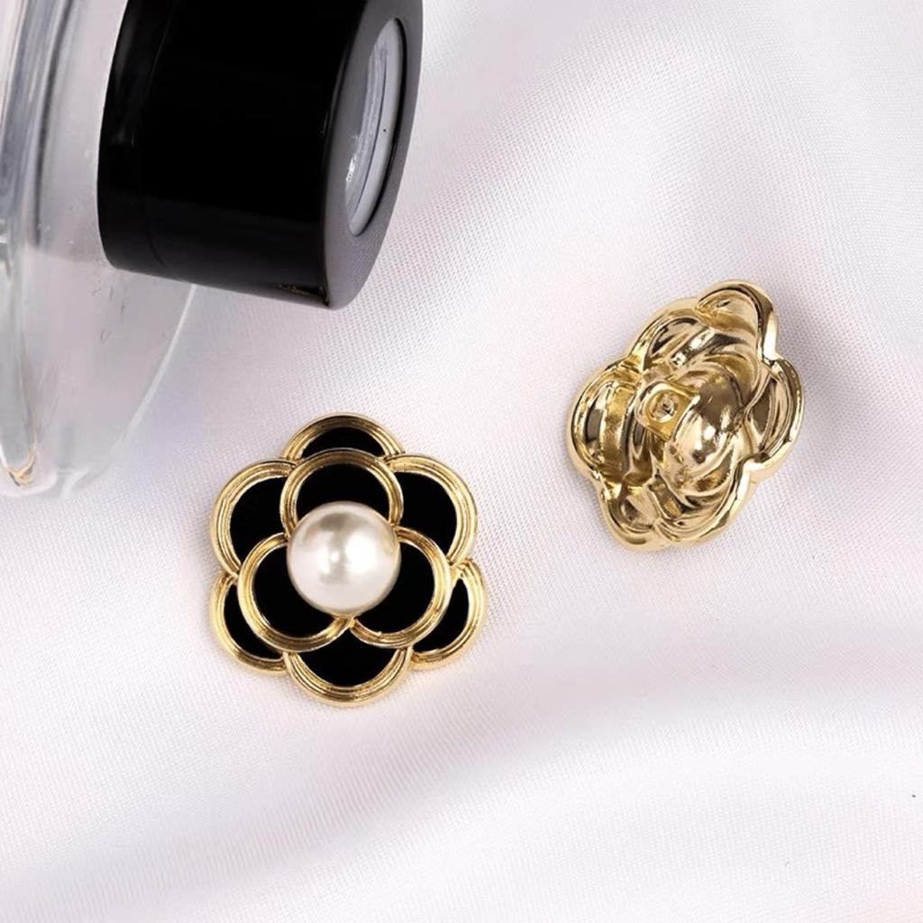 10pcs Pretty Plating Buttons Square Round Buttons Coat Windbreaker Sweater Accessories Various Styles DIY Sewing Supplies