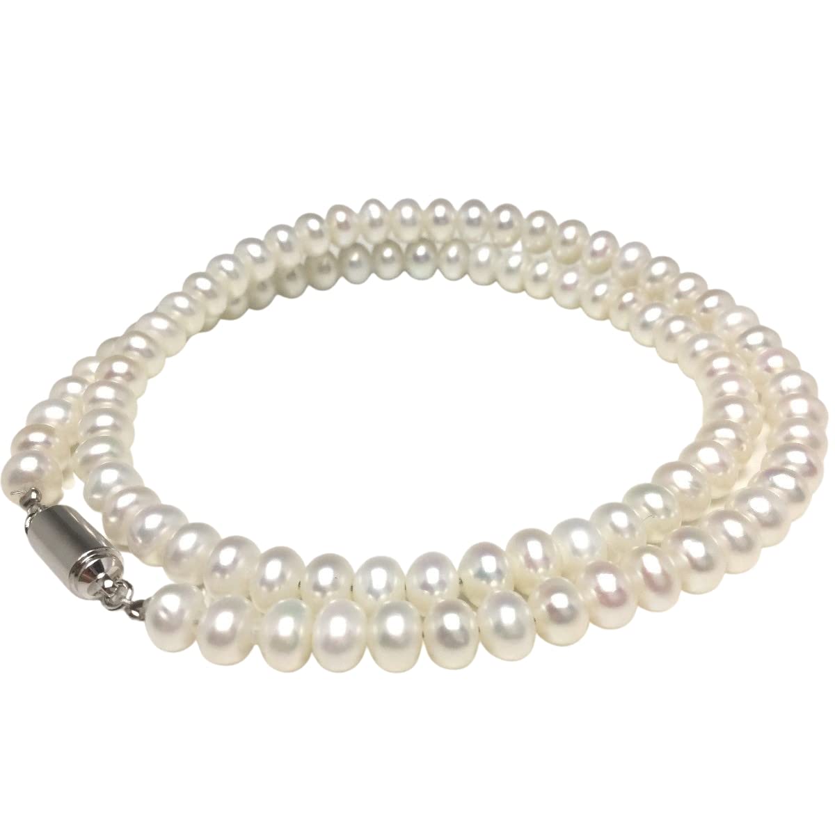 

Isowa Pearl (Ise-Shima pearl specialty store) Freshwater pearl necklace 5.5-6.0mm White Magnetic clasp 70186