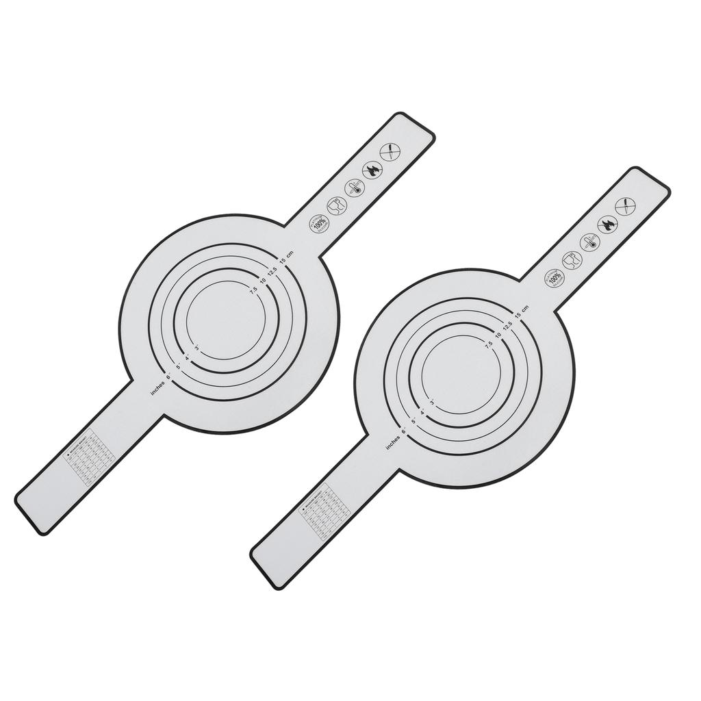 2pcs Bread Sling Silicone Heat Resistant Reusable Anti Stick Bread Baking Mat for Cooking Black