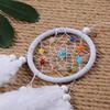Ihomer 1pcs Retro Dream Catcher Wind Chimes Home Hanging Craft Ornament Circular Dreamcatcher Ornament Car Hanging Wall