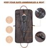 Garment Bag Business Travel Canvas Leather Suit Cover S-ZONE Carry-on Men's