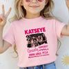 Kids Streetwear Y2K Tees Tops  Music Singer Katseye T Shirt Boys Girls Short Sleeve Cartoon T-shirt Summer Children's Clothing