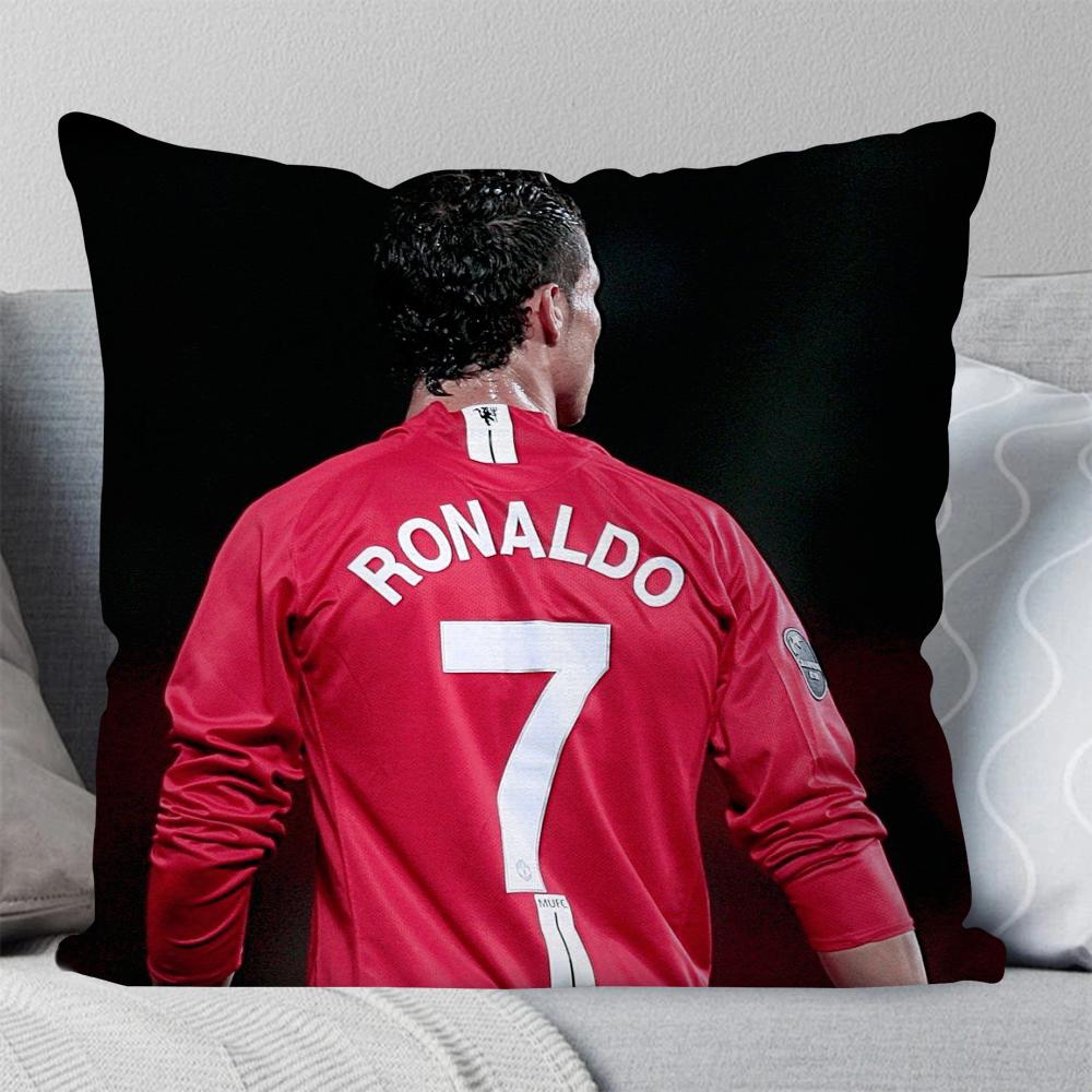 C-Cristiano R-Ronaldo Cr7 Taie d'oreiller Carré Oreiller Chambre à coucher Canapé Loisir Confort Coussin Voiture Salon Décoration de la maison 40X40